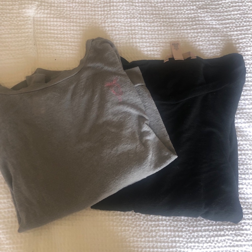 Victoria secret pajama tops long sleeve large